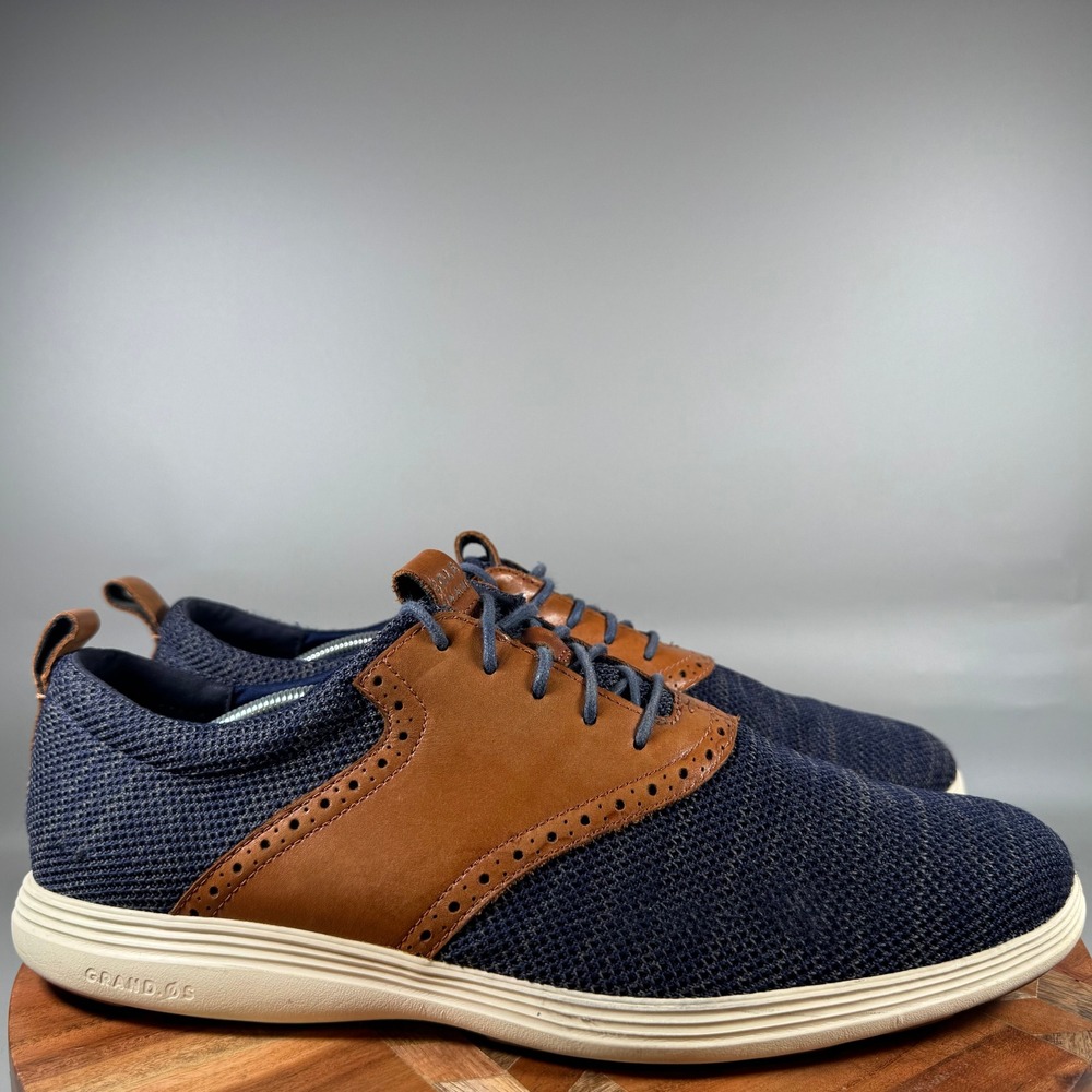 Cole Haan Mens Grand OS OriginalGrand Stitchlite Wingtip Oxford C31348 Navy 13M